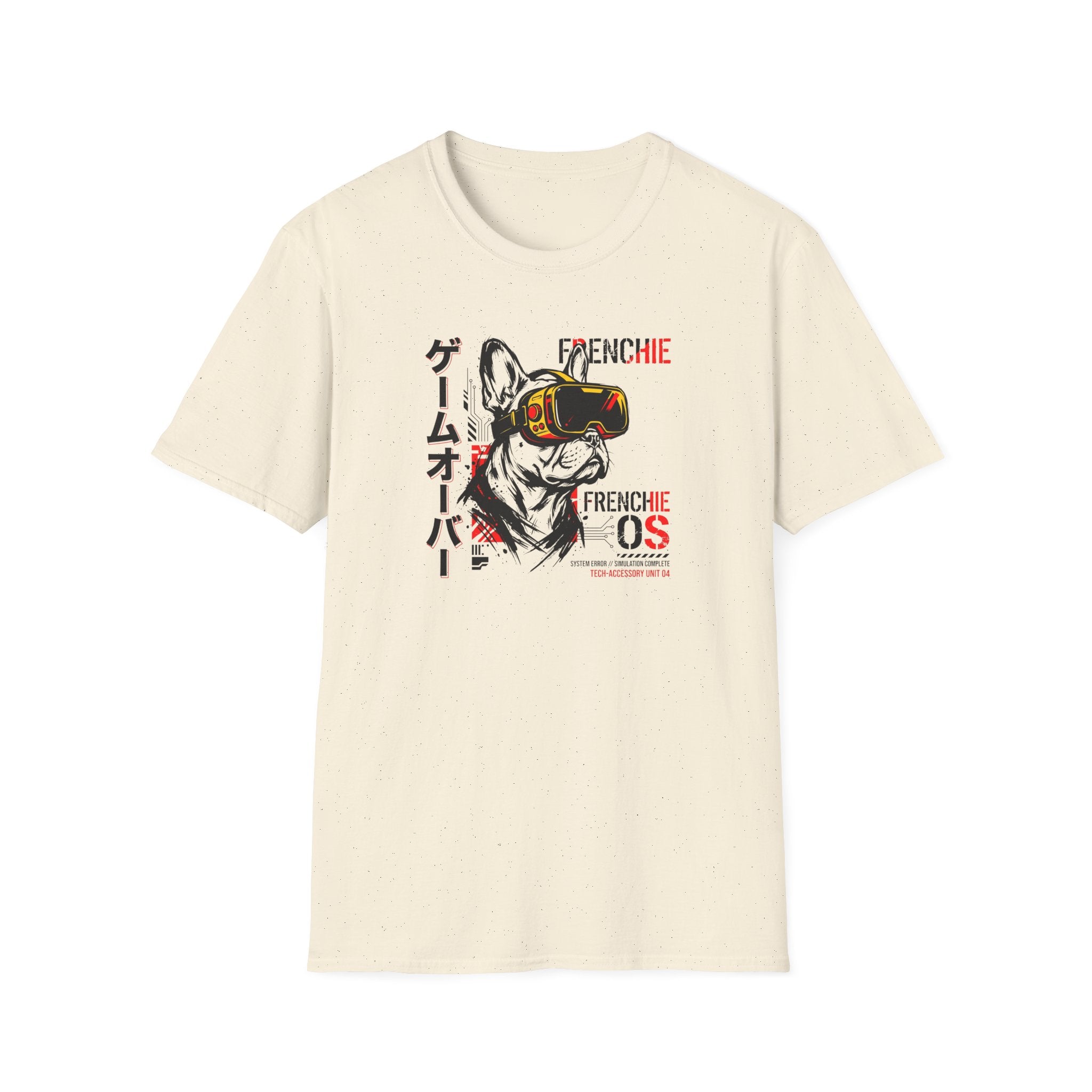 Frenchie VR Gamer T-Shirt — 'Game Over' Japanese Text Graphic