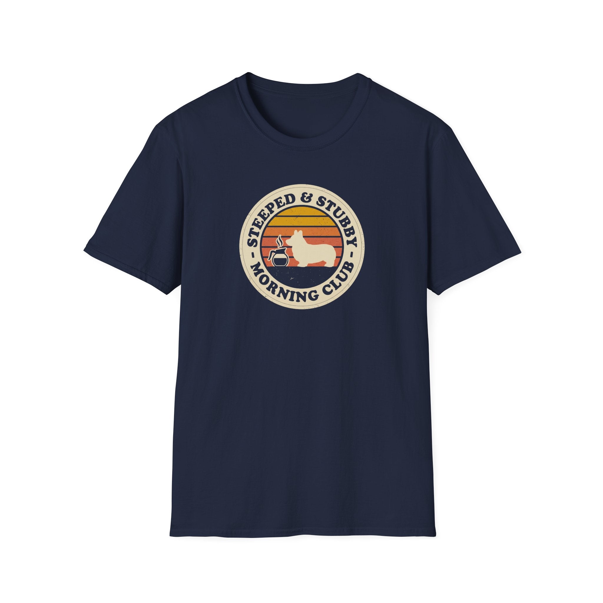 T‑Shirt — "Steeped & Stubborn Morning Club" Vintage Coffee Tee