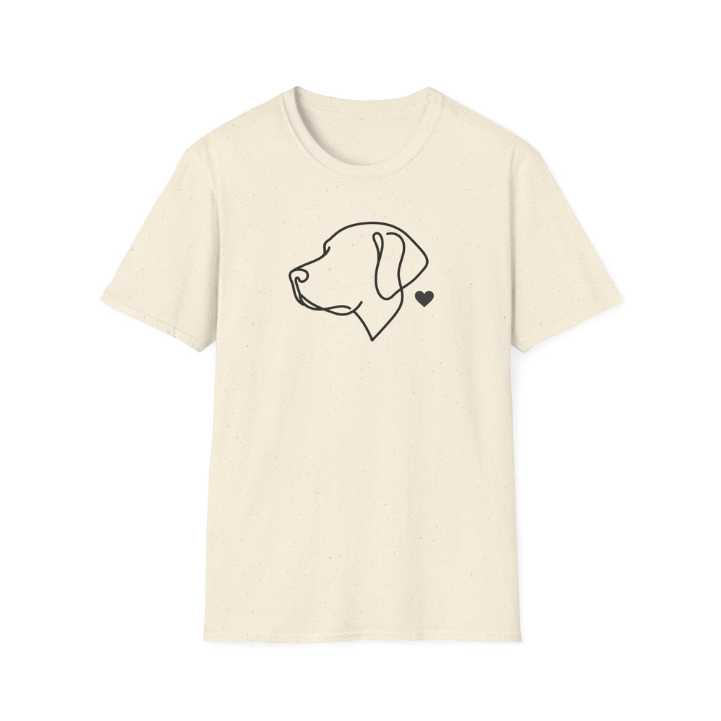 Minimalist Dog Outline T-Shirt — Labrador Retriever Lover Tee