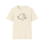 Minimalist Dog Outline T-Shirt — Labrador Retriever Lover Tee