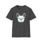 French Bulldog Tee — Neon Green Star Eyes Dog Shirt