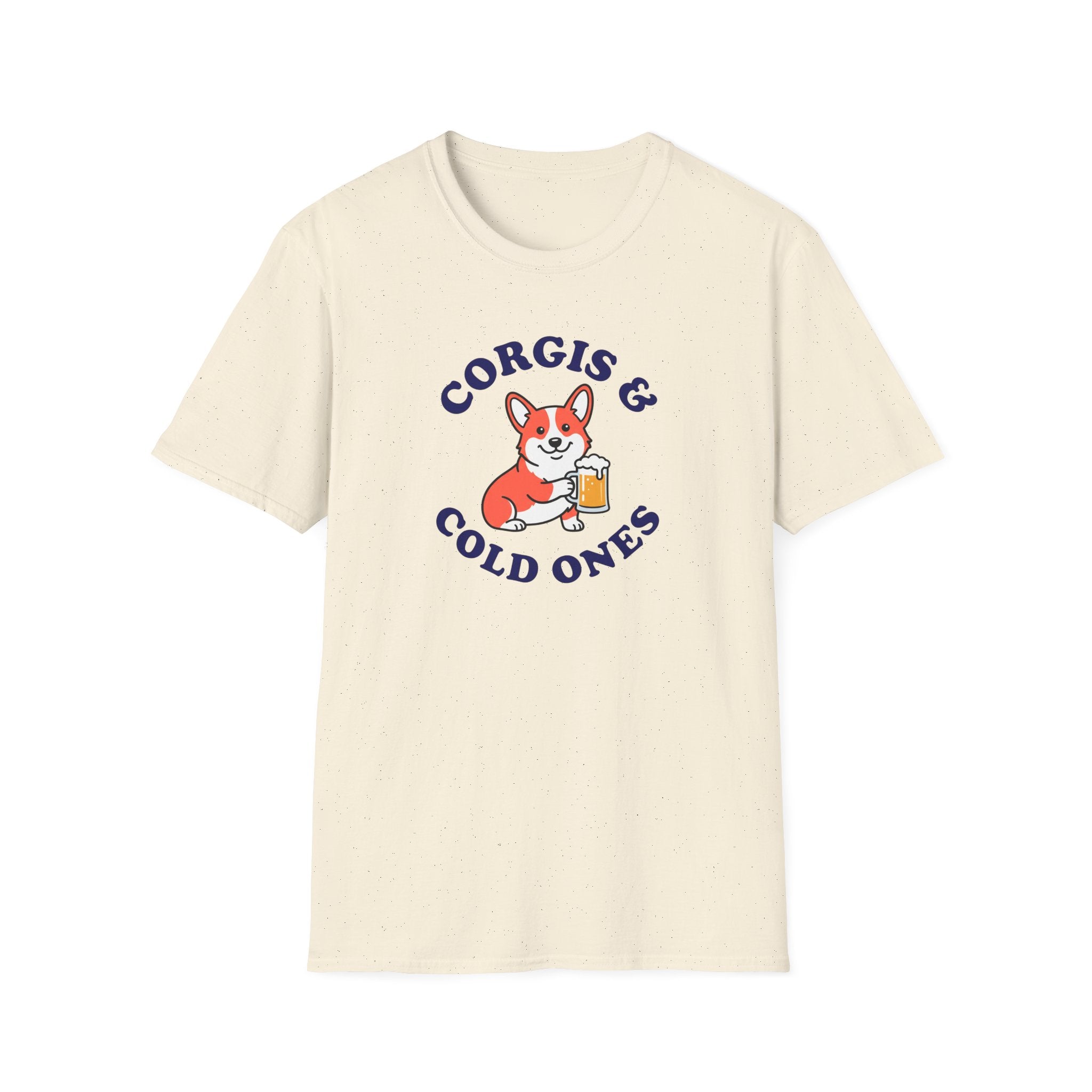 Corgis & Cold Ones T-Shirt — Cute Corgi Holding Beer Graphic Tee