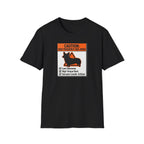 Dad Warning T-Shirt — "Caution: High Frequency Dad Jokes" Humorous Father's Day Tee