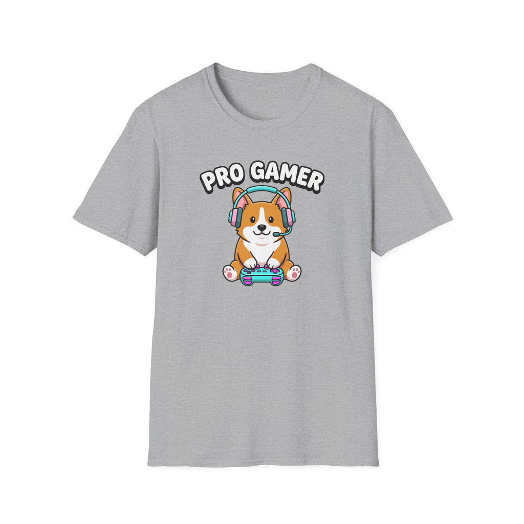 Pro Gamer Corgi T-Shirt — Cute Gaming Shirt with Headset & Controller