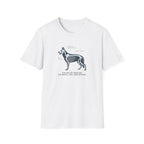 German Shepherd Anatomy Diagram T-Shirt — Vintage Veterinary Skeletal Illustration Tee
