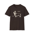 Corgi Blueprint T-Shirt — "Satellite for Dad Jokes" Funny Dog Anatomy Tee