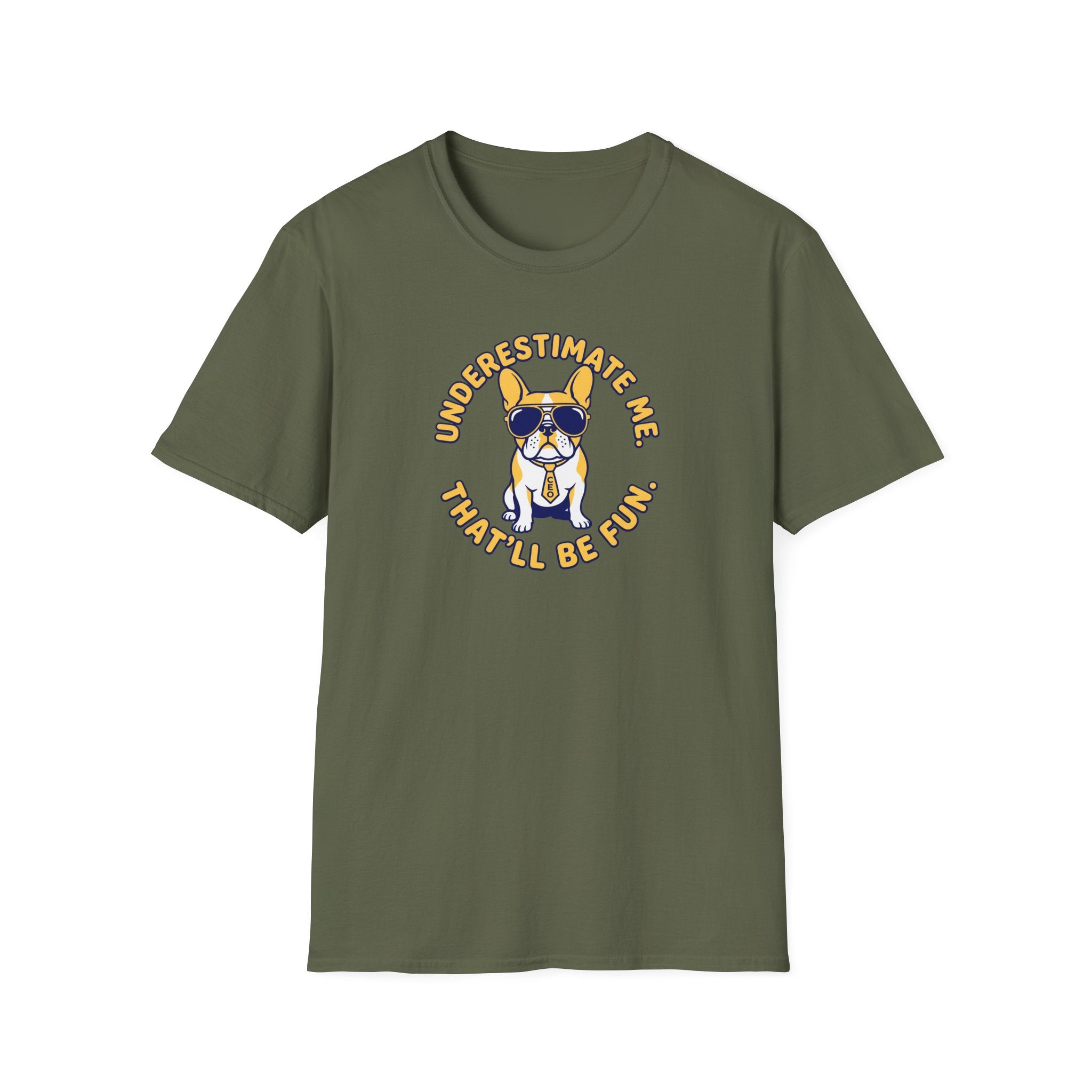 French Bulldog with Sunglasses T-Shirt