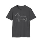 Corgi Outline T-Shirt — Minimal Dog Silhouette Tee