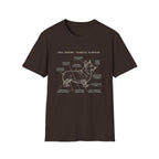 Corgi Anatomy Blueprint T-Shirt — Funny Veterinary Diagram Tee