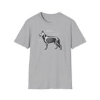 German Shepherd Skeleton T-Shirt — Gothic X-Ray Canine Graphic Tee