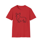 Corgi Outline T-Shirt – Minimalist Dog Silhouette Tee