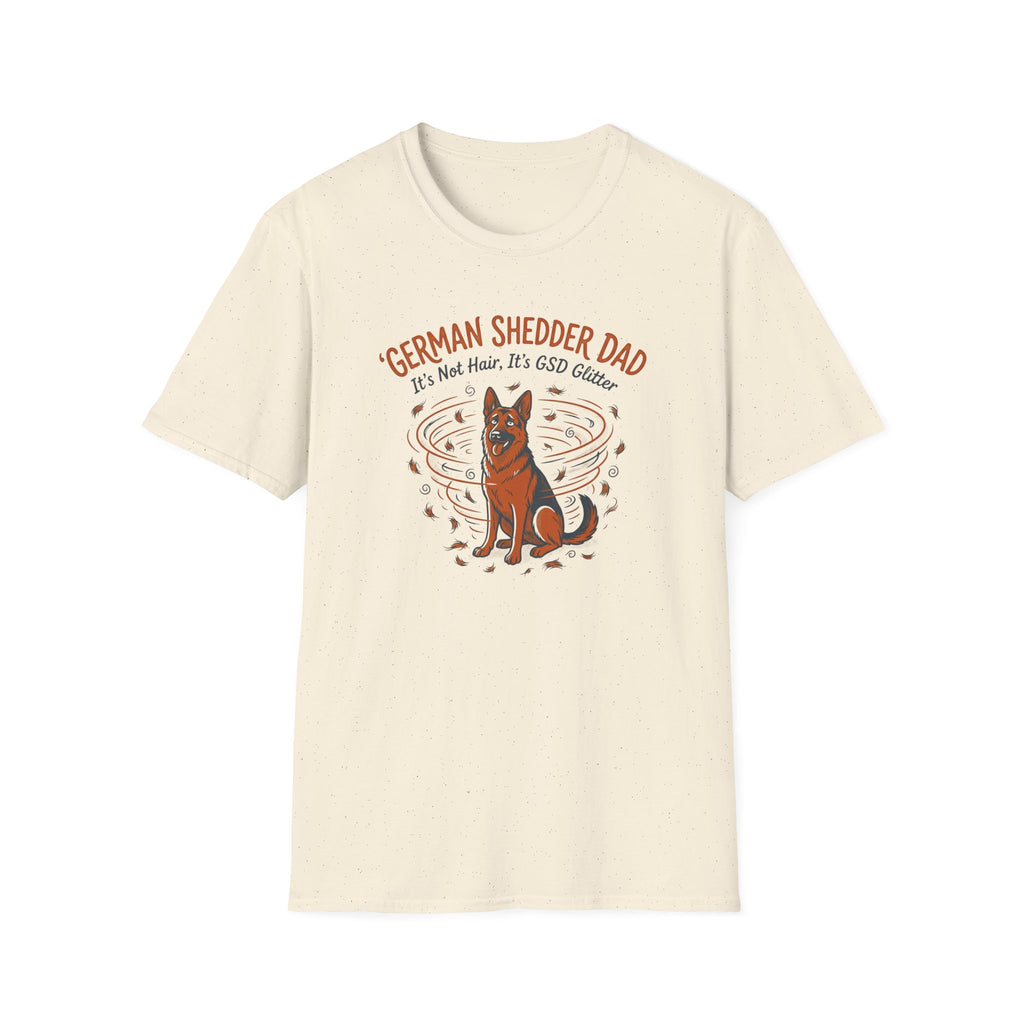 German Shedder Dad T-Shirt – Funny German Shepherd Dad Shirt ("It’s Not Hair, It’s Glitter")
