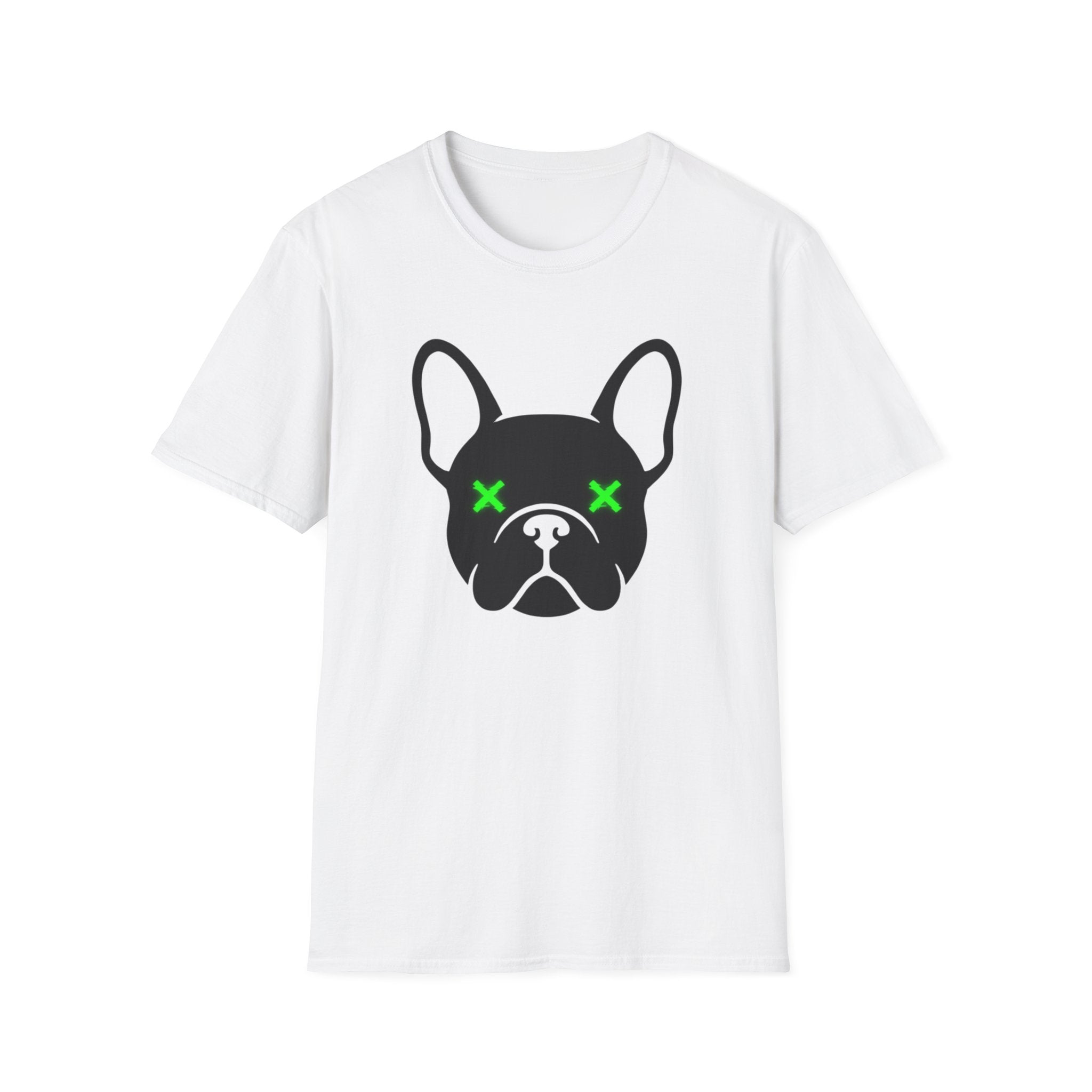 French Bulldog Tee — Neon X Eyes Dog Face Graphic T-Shirt