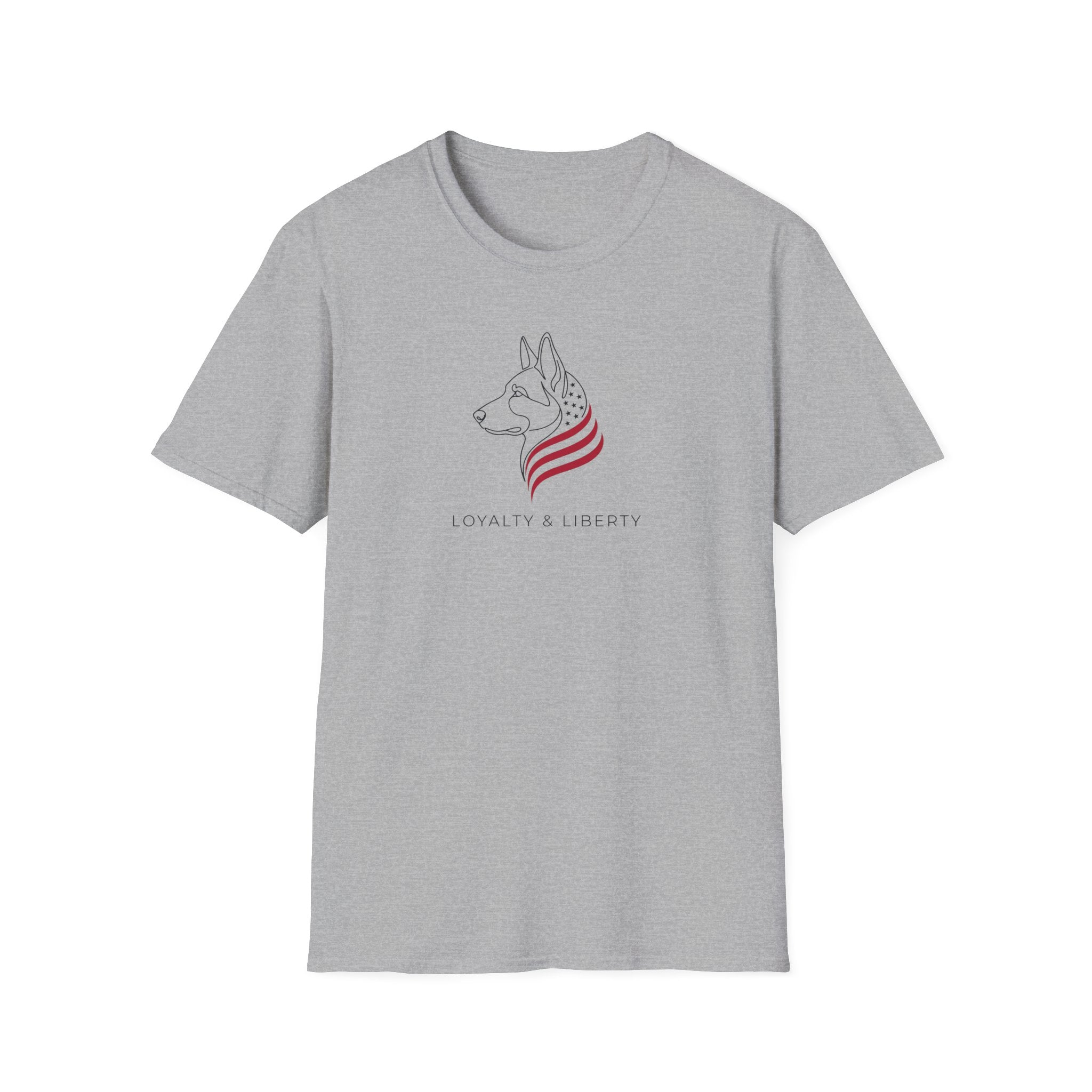 Patriotic German Shepherd T-Shirt — 'Loyal to the Heart' Dog Lover Tee