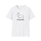 Corgi Dad T-Shirt – Minimal Line Art Pembroke Corgi Tee for Dog Dads