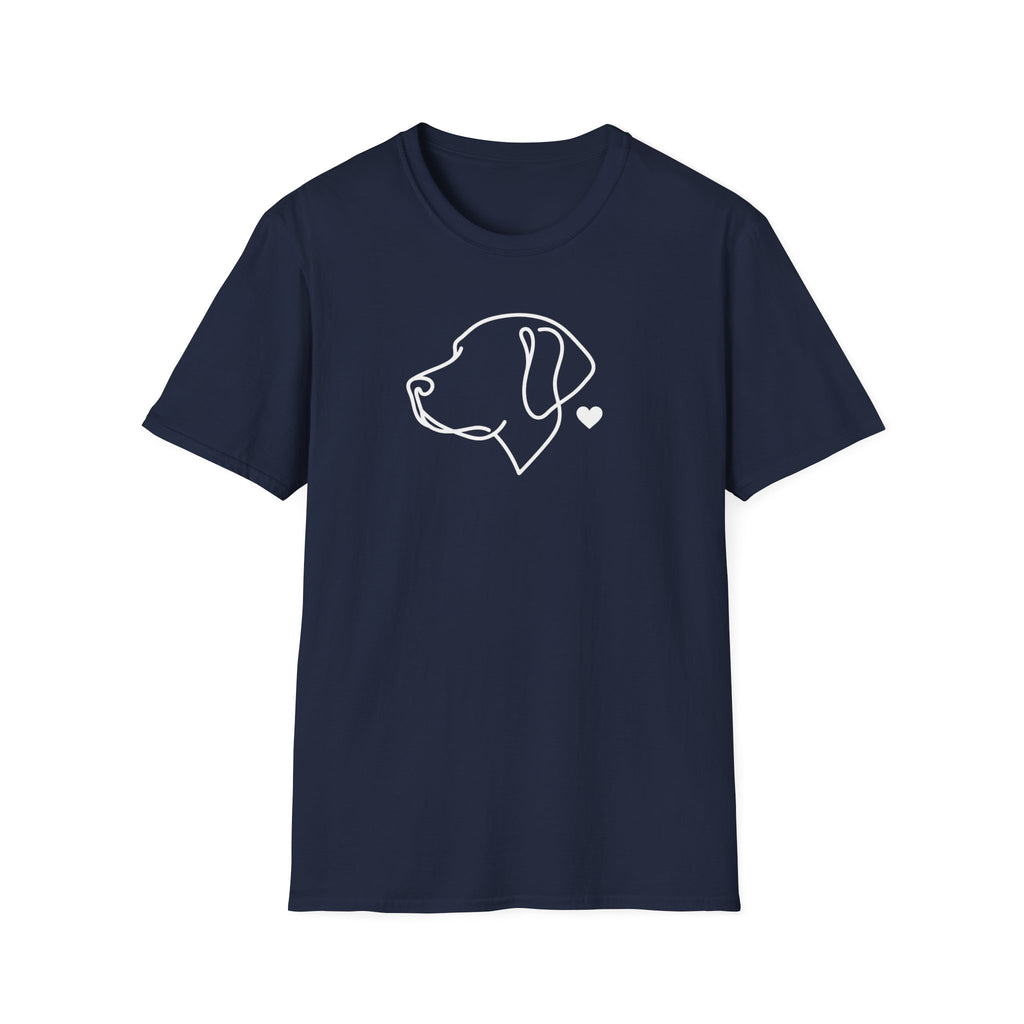 Minimal Dog Outline T-Shirt — Labrador Retriever Lover Tee