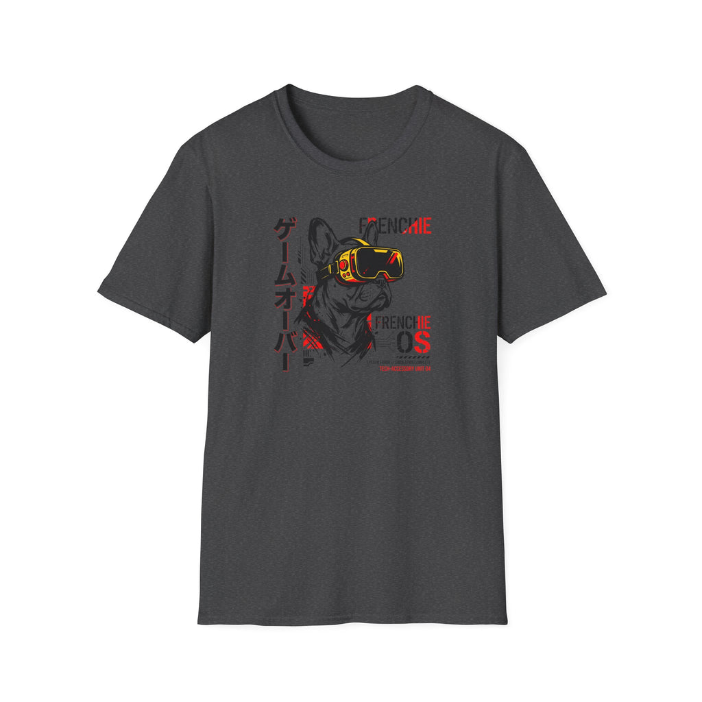 Frenchie VR Gamer T-Shirt — 'Game Over' Japanese Text Graphic