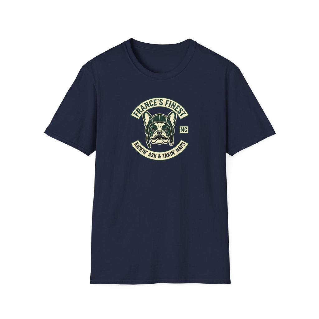 France's Finest Bulldog T-Shirt — Retro French Bulldog Design (Text: "France's Finest")