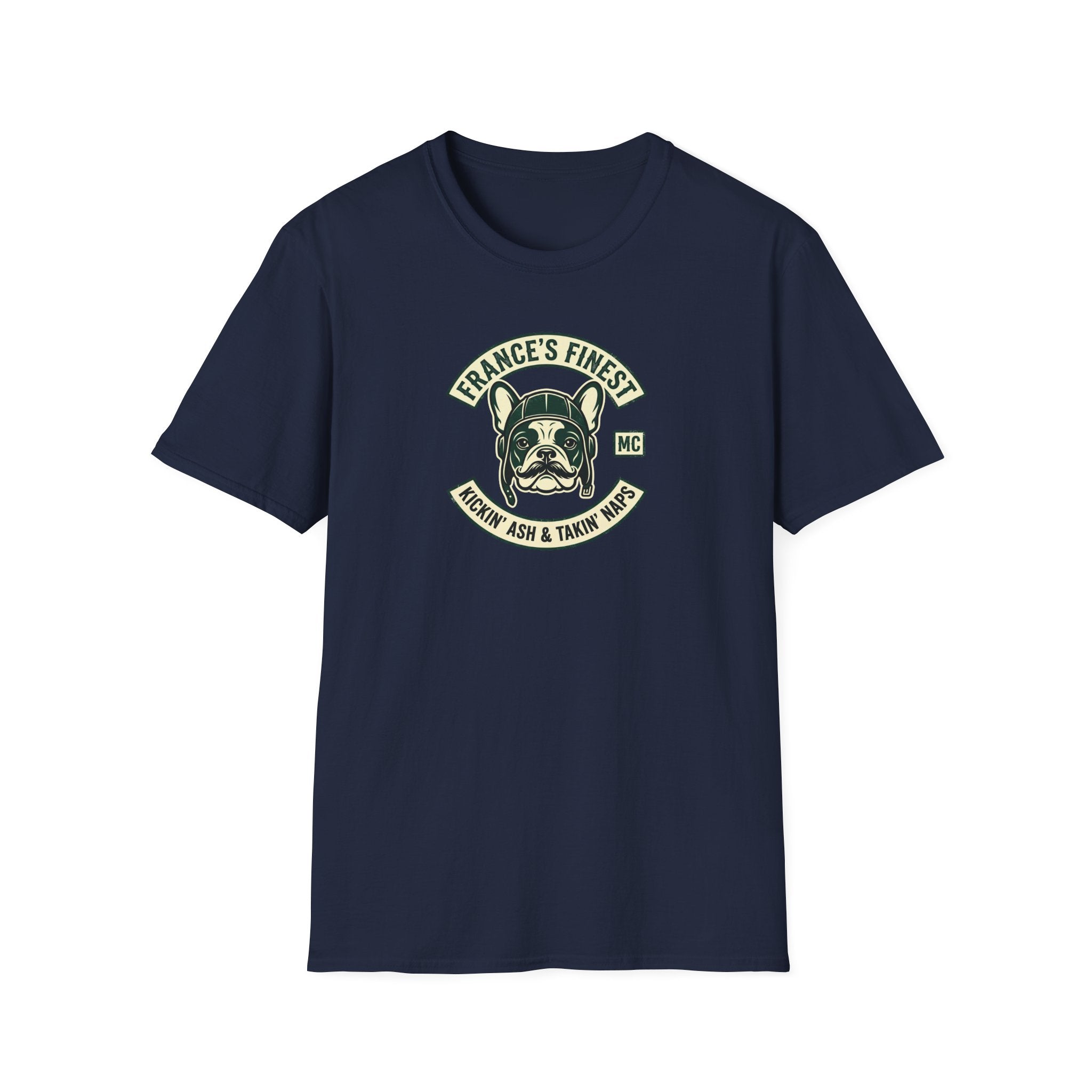 France's Finest Bulldog T-Shirt — Retro French Bulldog Design (Text: "France's Finest")