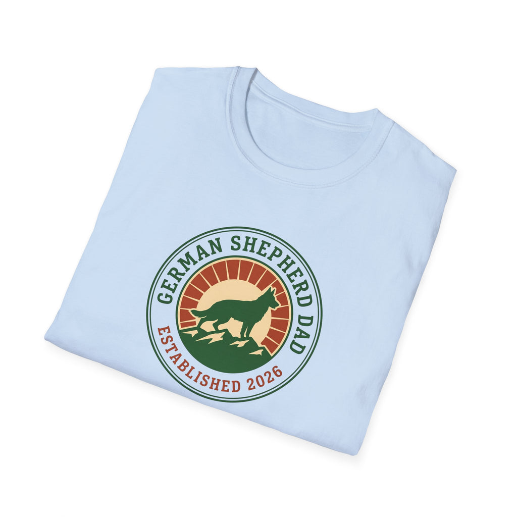 German Shepherd Dad T-Shirt – Retro Established 2026 Dog Owner Tee