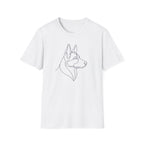 Minimalist Line Art German Shepherd T-Shirt