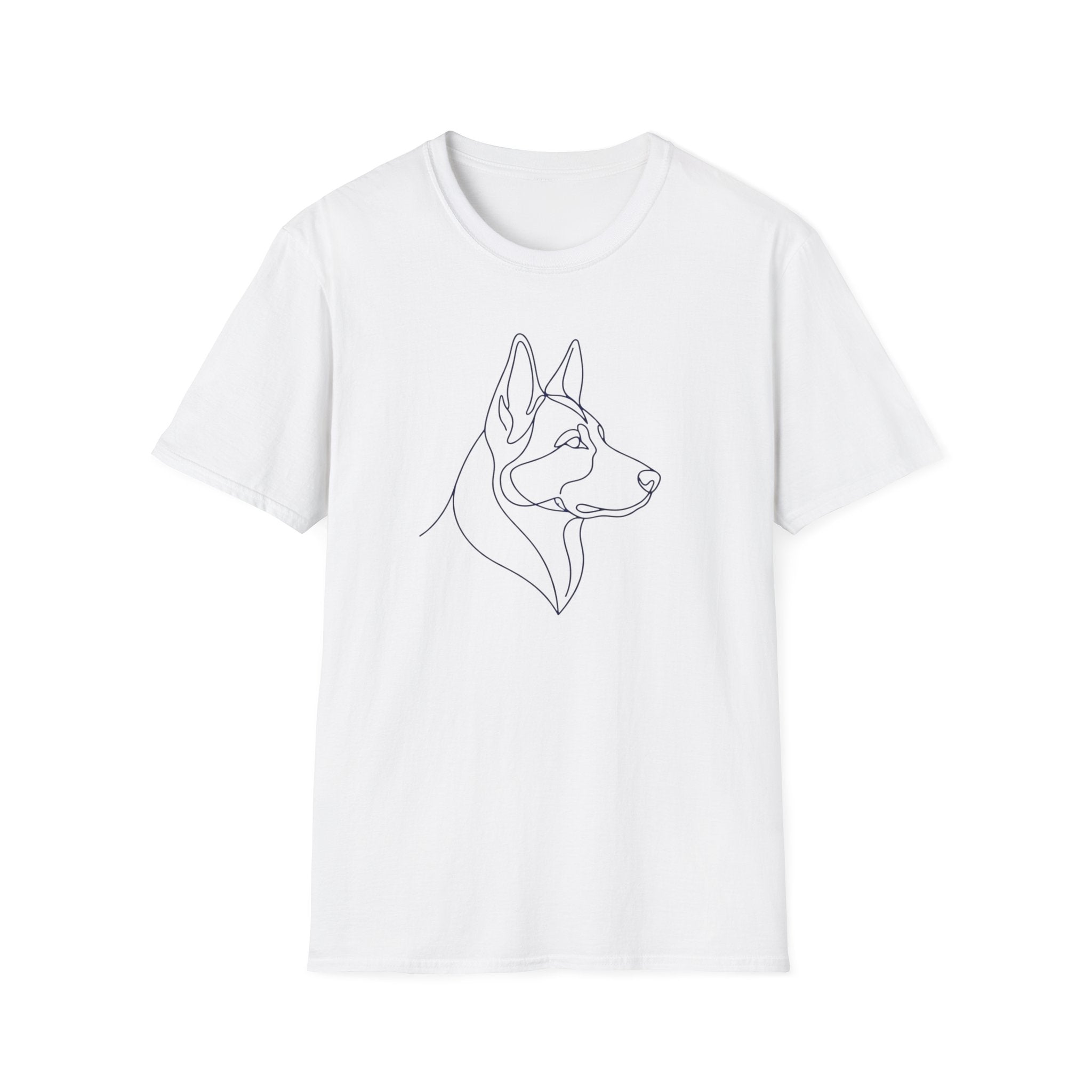 Minimalist Line Art German Shepherd T-Shirt