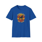 Poodle Dad T-Shirt - Retro Sunset Dog Dad Tee
