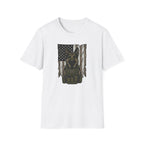 K9 Tactical Dog T-Shirt — Military K9 German Shepherd American Flag Design