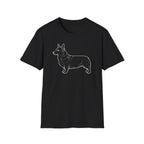 Corgi Outline T-Shirt — Minimal Dog Silhouette Tee