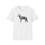 German Shepherd Skeleton T-Shirt — Gothic X-Ray Canine Graphic Tee