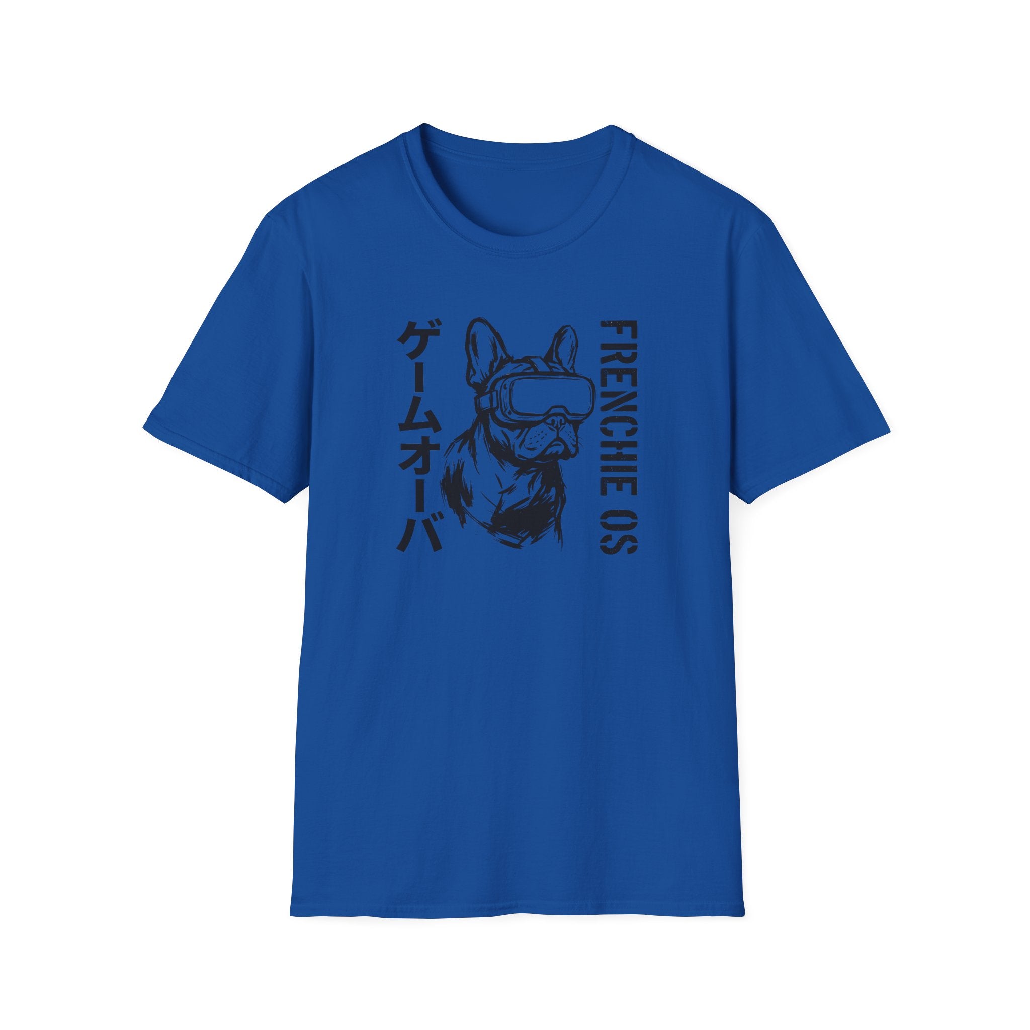 Frenchie VR Gamer T-Shirt — "Game Over" Japanese Text Graphic
