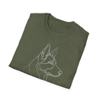 Minimal Line Art Husky T-Shirt — Modern Dog Lover Graphic Tee