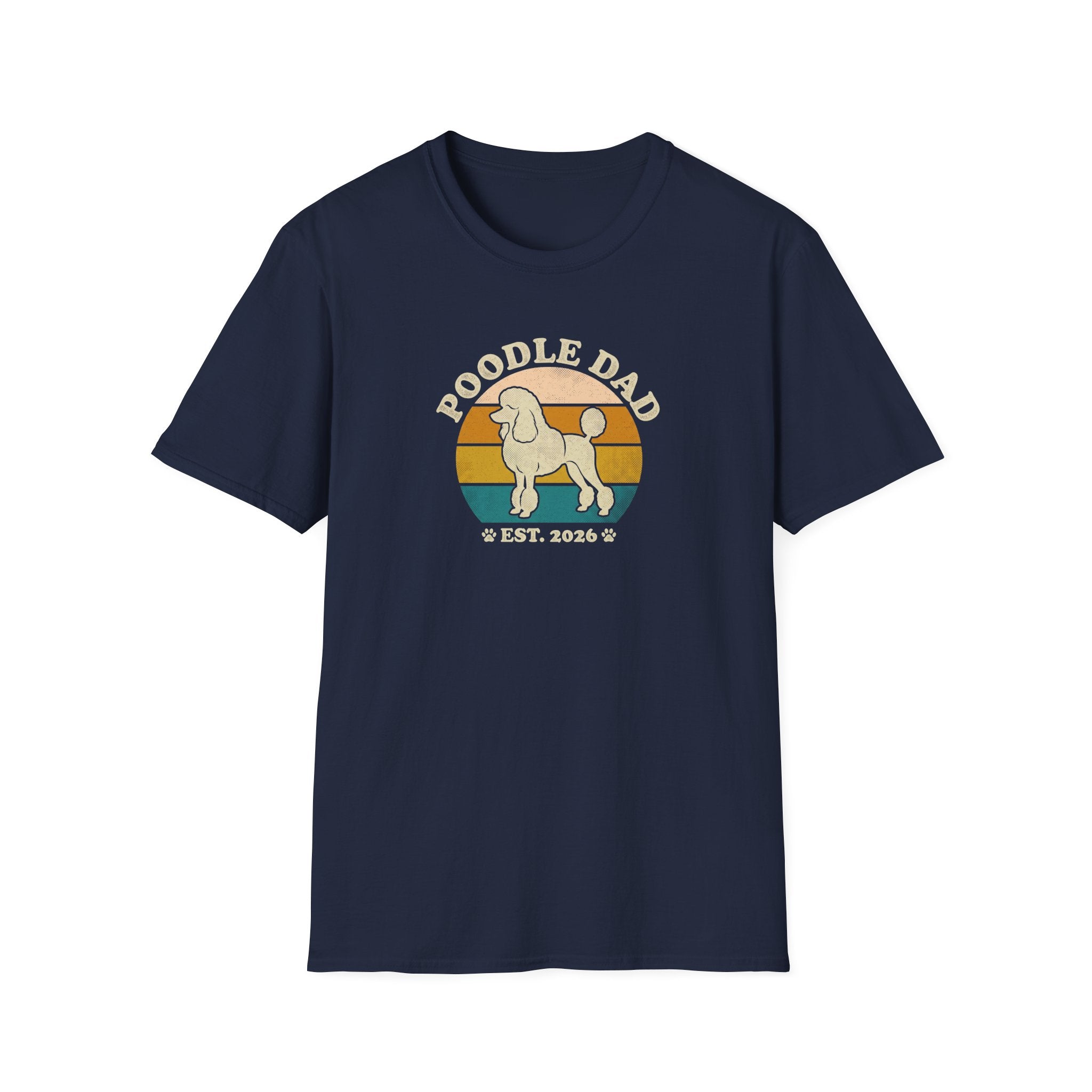 Poodle Dad T-Shirt — Vintage Retro Dog Dad Tee (Est. 2026)