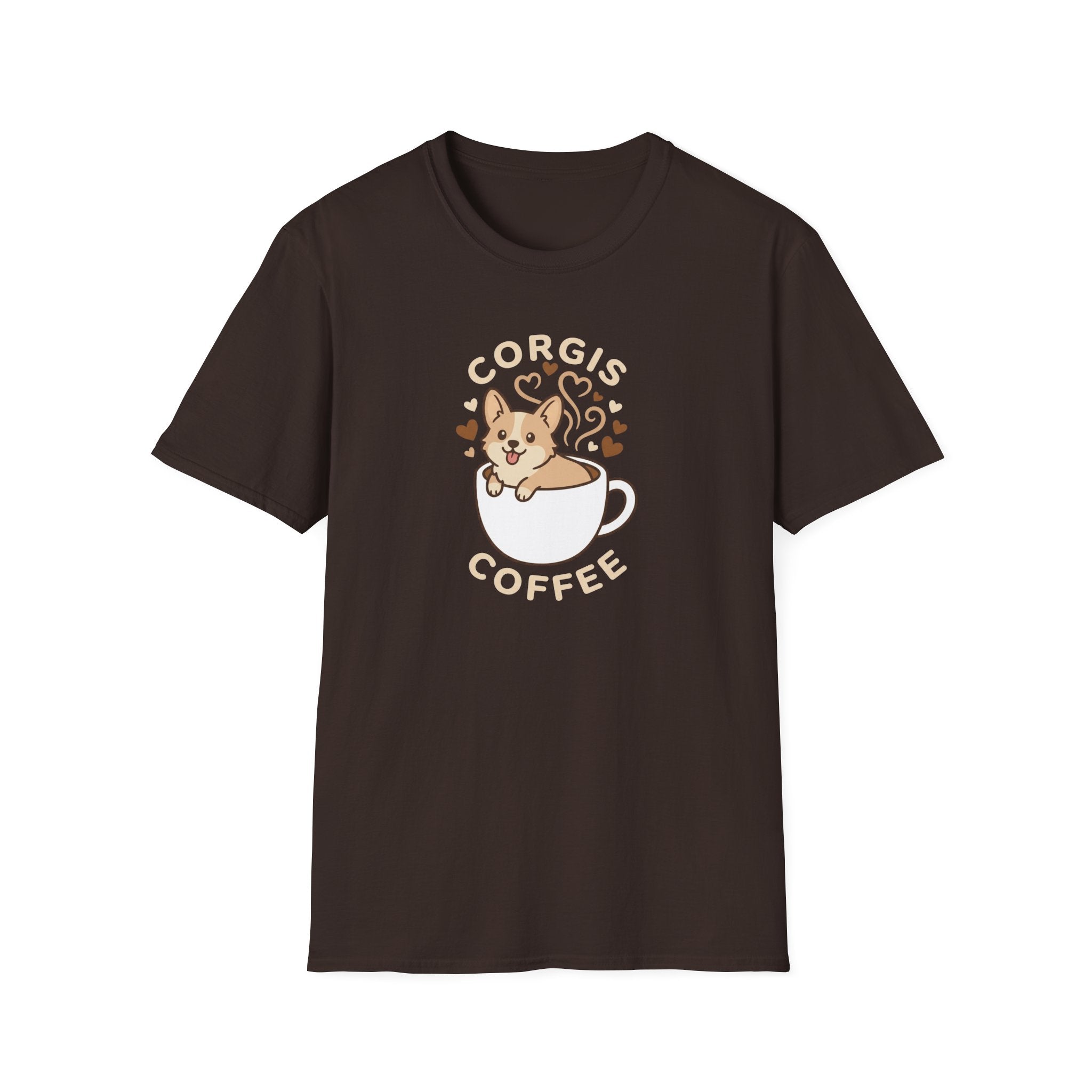 Corgis & Coffee T-Shirt — Cute Corgi in Coffee Cup Graphic Tee