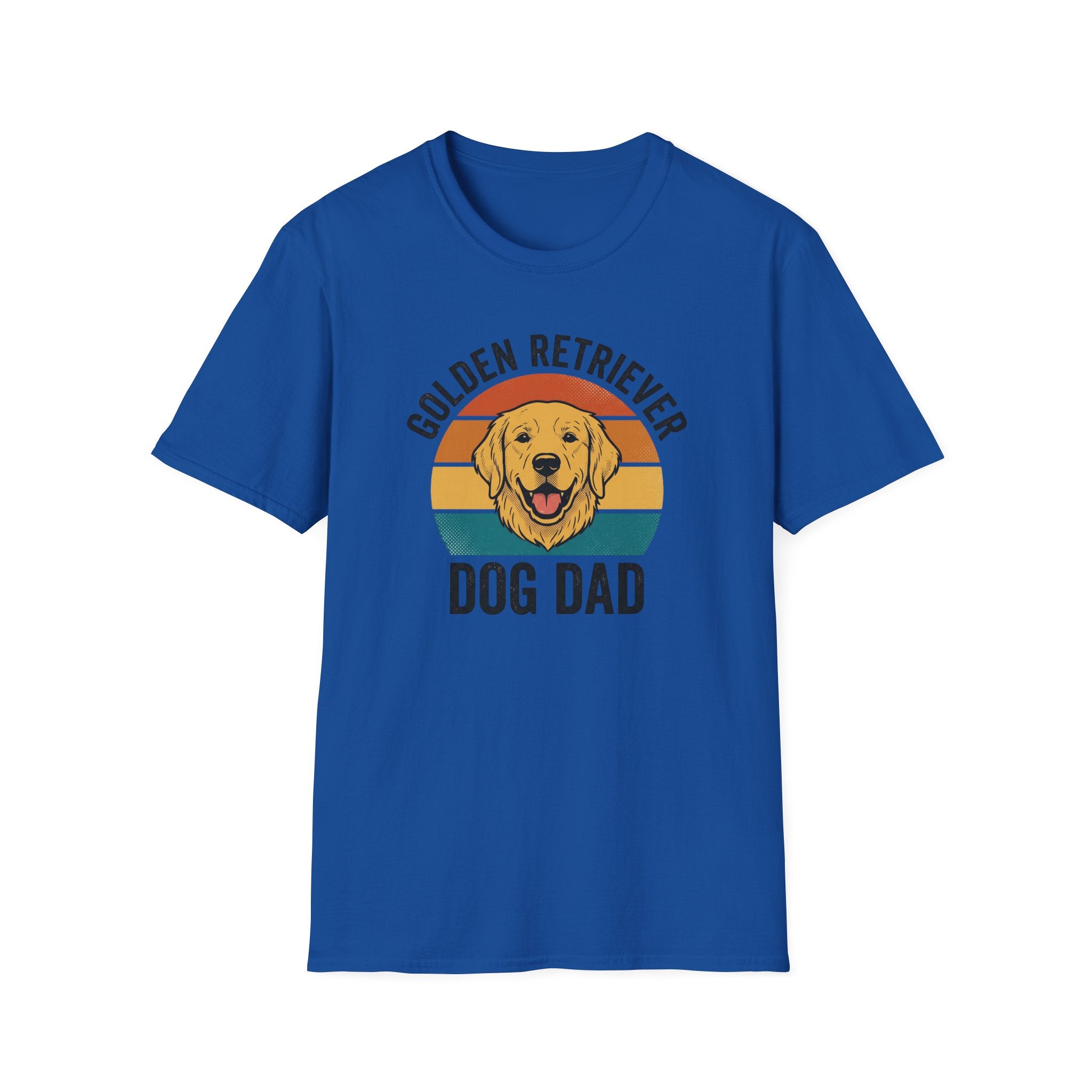 Golden Retriever Dog Dad T-Shirt — Retro Sunset Pet Dad Tee
