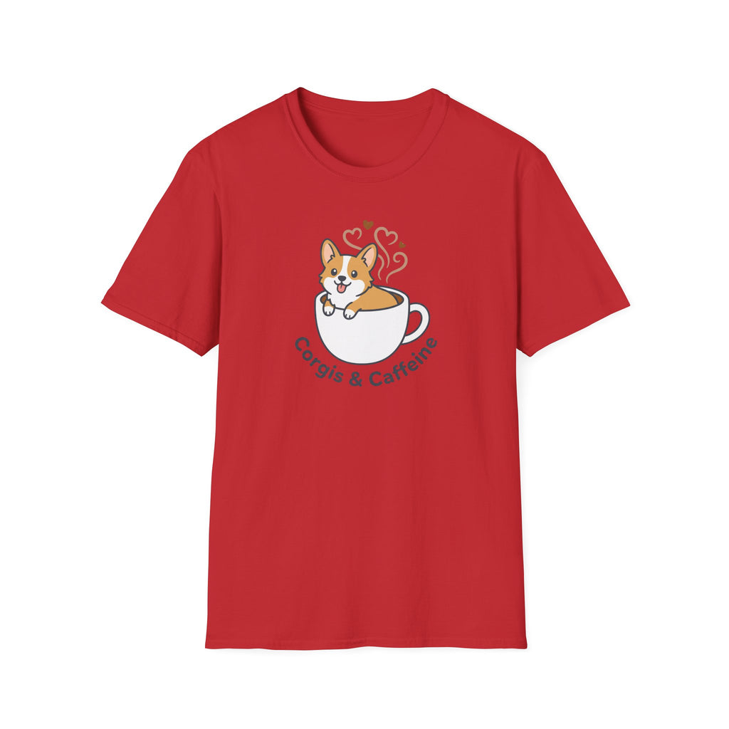 Corgis & Caffeine Tee — Cute Corgi in Coffee Cup Graphic T-Shirt