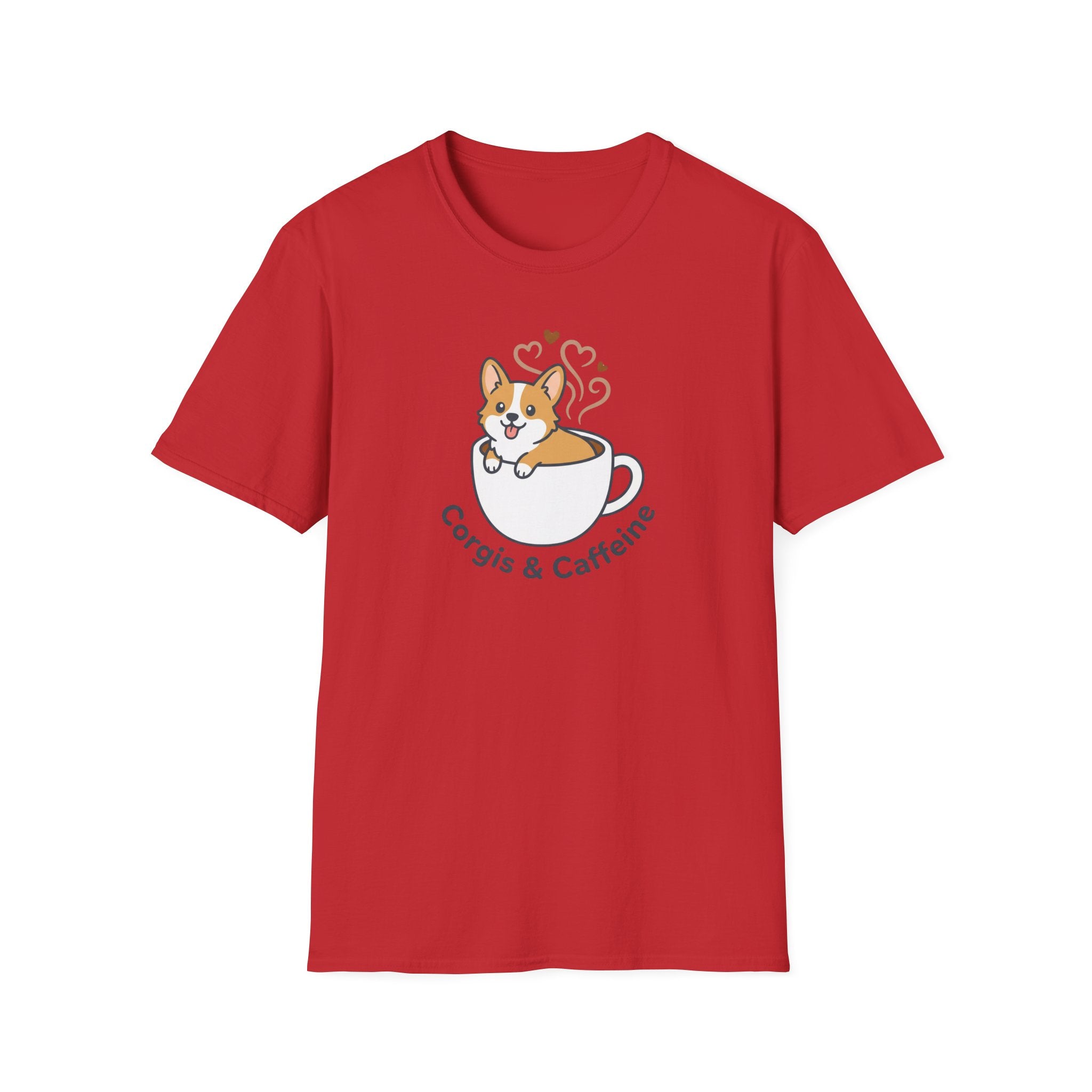 Corgis & Caffeine Tee — Cute Corgi in Coffee Cup Graphic T-Shirt