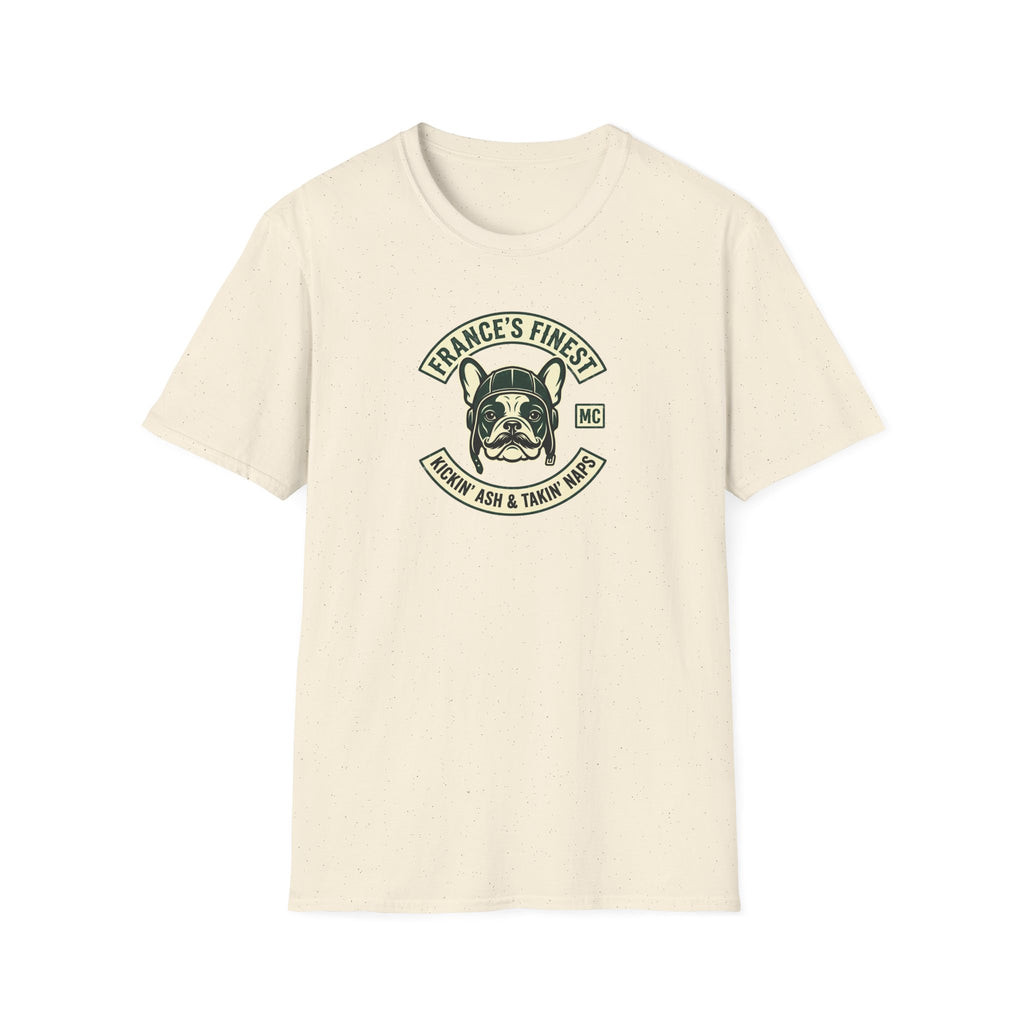 France's Finest Bulldog T-Shirt — Retro French Bulldog Design (Text: "France's Finest")