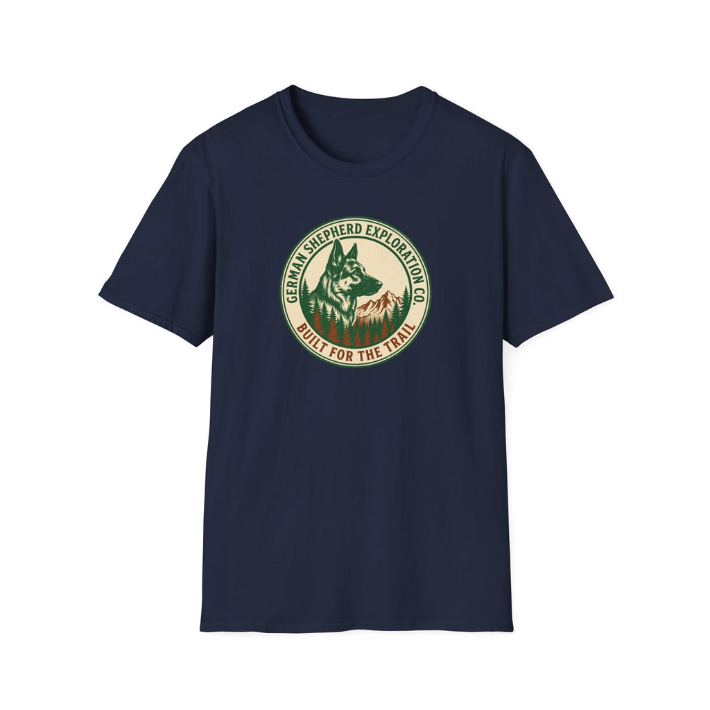 German Shepherd Exploration Tee — "Built for the Trail"