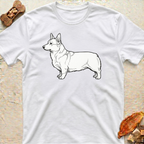 Corgi Minimalist Outline T‑Shirt