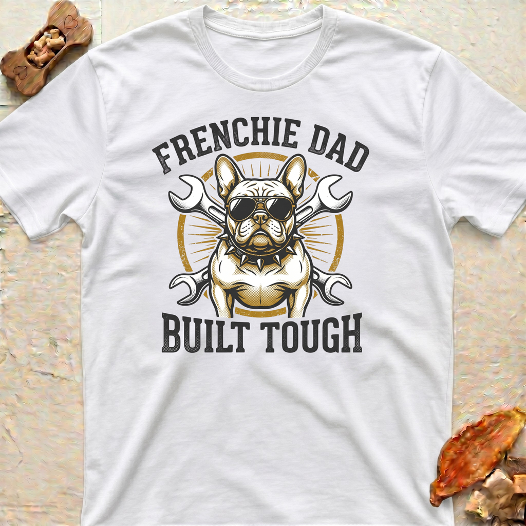 T-Shirt — "Frenchie Dad Built Tough"