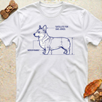 Corgi Blueprint Diagram T-Shirt