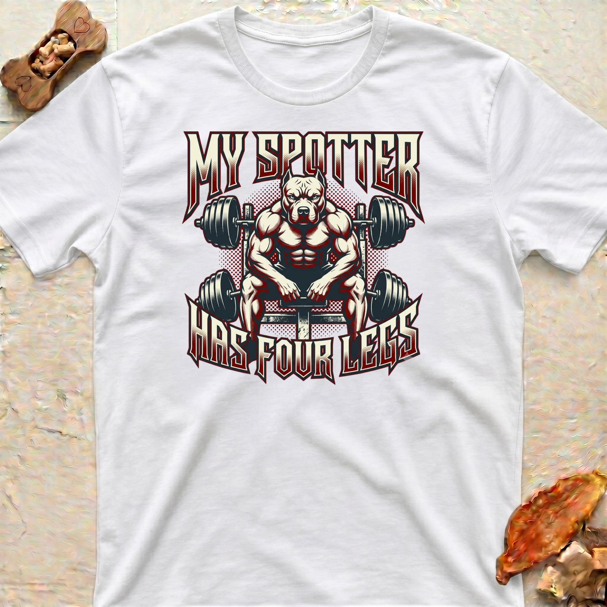 Weightlifting Pitbull Dad T-Shirt