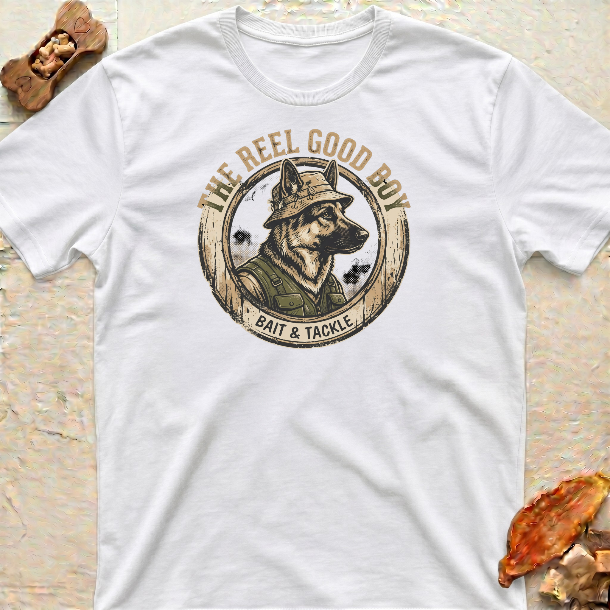 Fishing German Shepherd T-Shirt