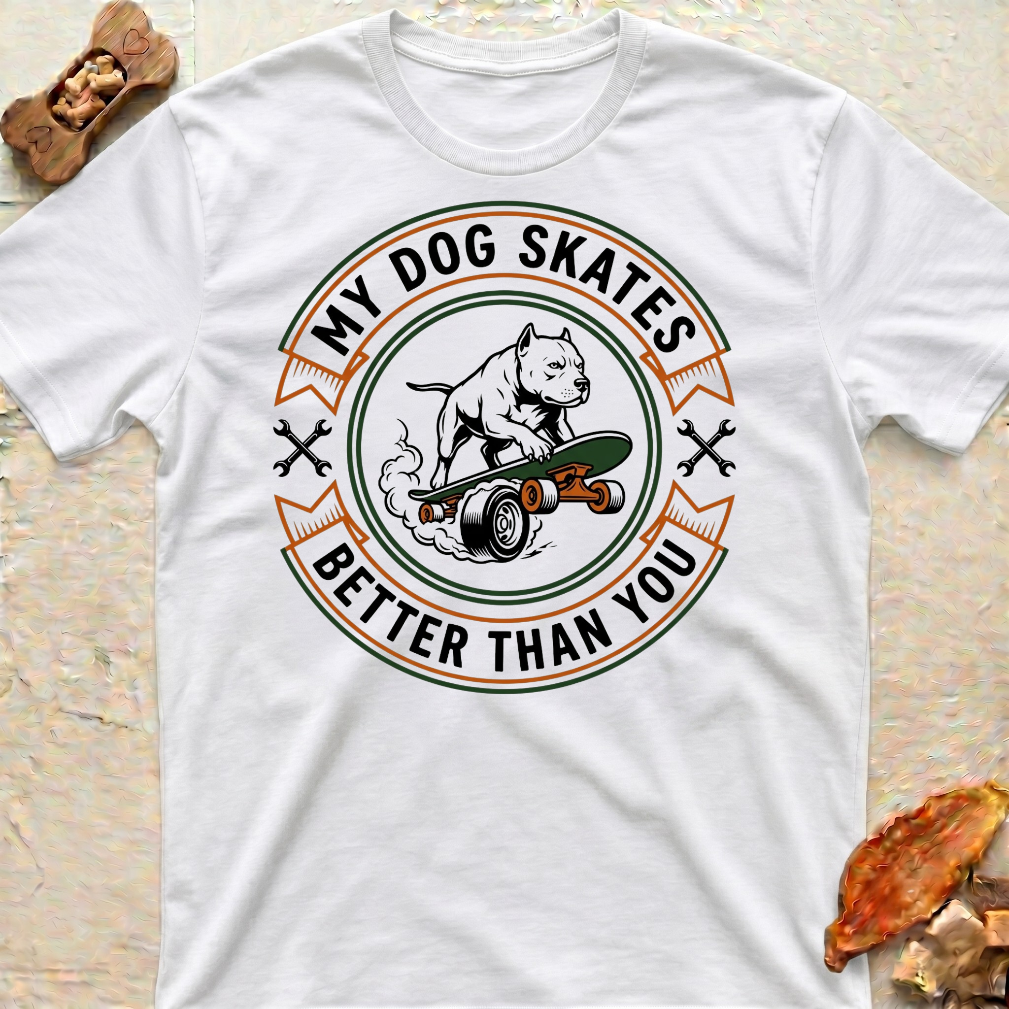Skating Pitbull T-Shirt