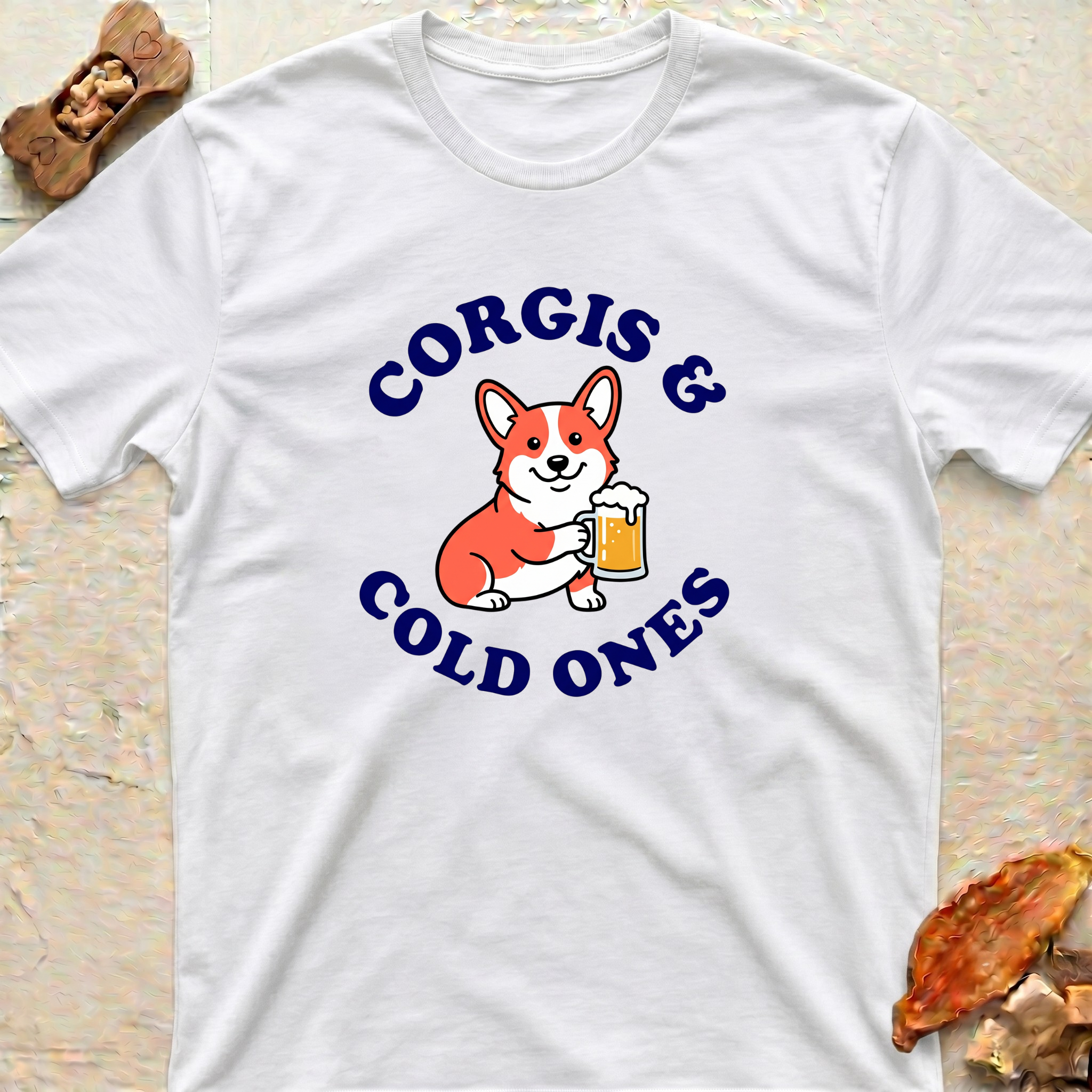 Cute Corgi Holding Beer T-Shirt