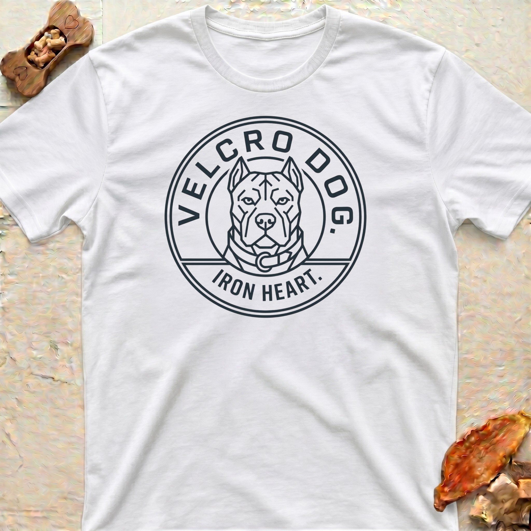 Pit Bull Velcro Dog Design T-Shirt
