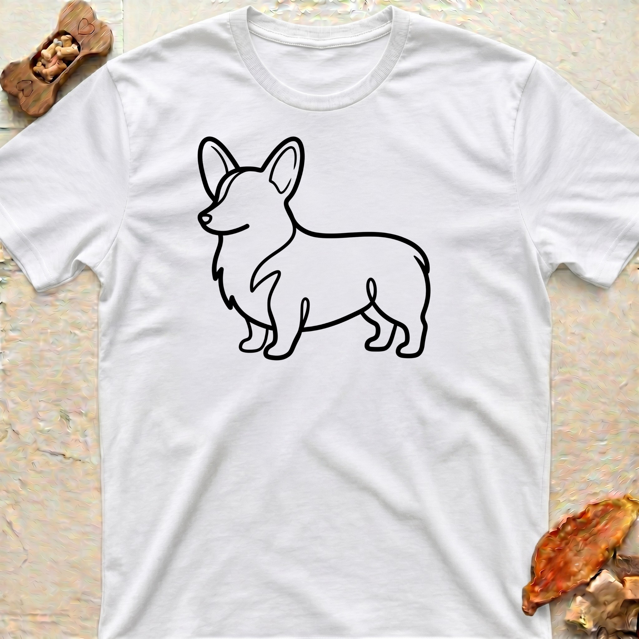 Minimalist Corgi Outline T-Shirt