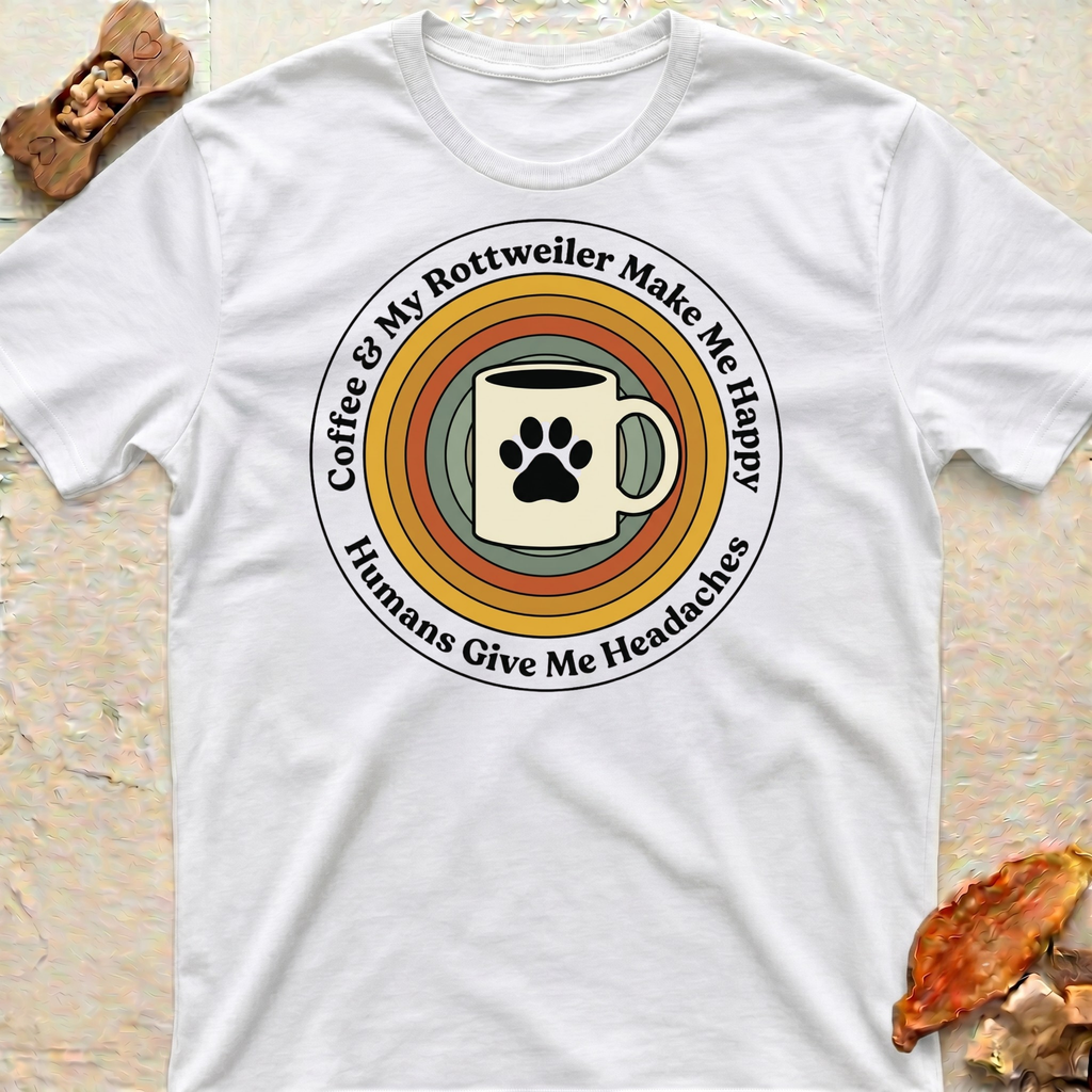 Coffee and Rottweiler T-Shirt