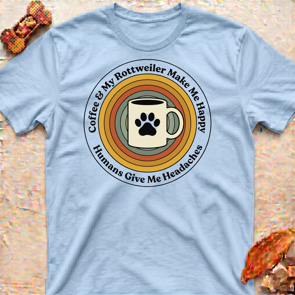 Coffee and Rottweiler T-Shirt